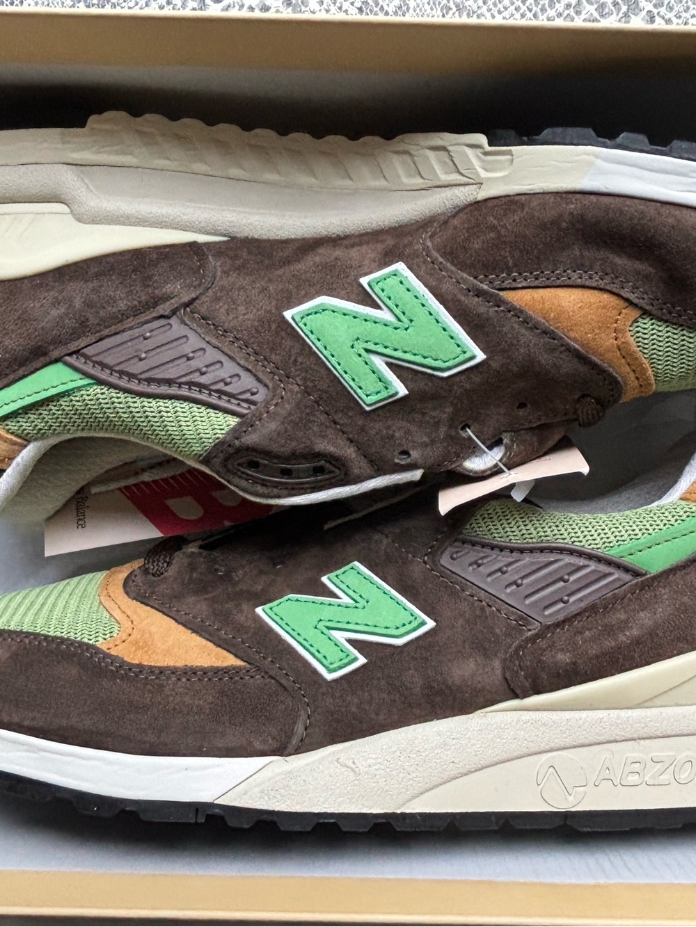 New balance men’s size 12 sneakers bnib green brown - Picture 2 of 12